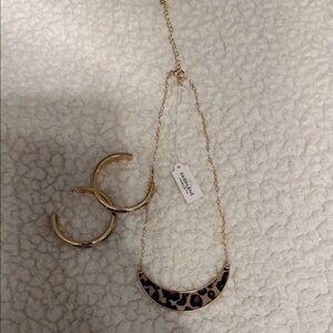 Park Lane Gold and Leopard Necklace Set
